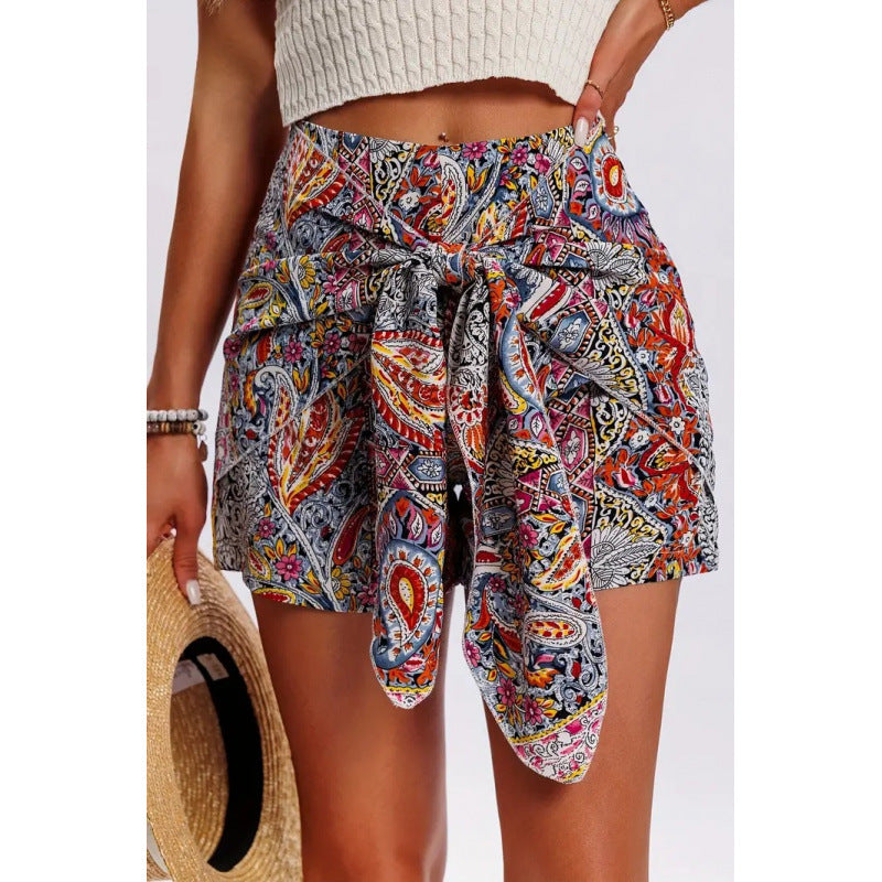 Damen Wickelrock mit kunstvollem Muster EB