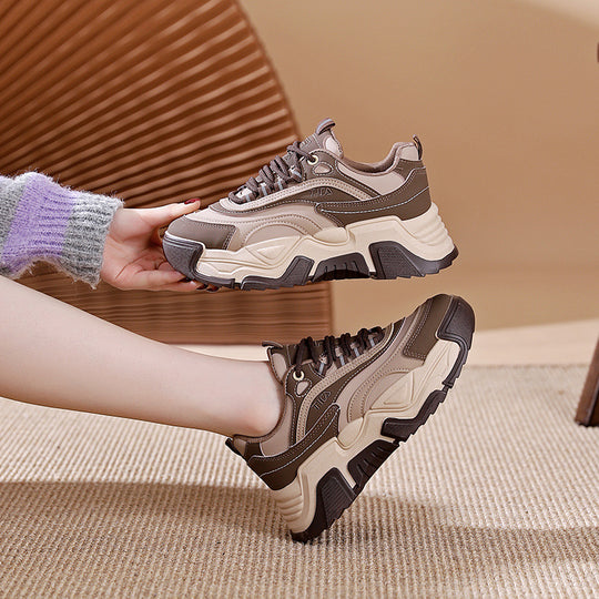 Damen Sportliche Chunky Sneakers mit dämpfender Sohle und atmungsaktivem Obermaterial EB