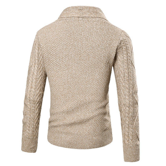Herren Strickjacke mit modernem Zopfmuster und praktischen Taschen EB