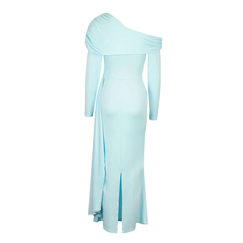 Damen Elegantes Wickelkleid mit asymmetrischem Ausschnitt und raffinierten Rüschendetails EB