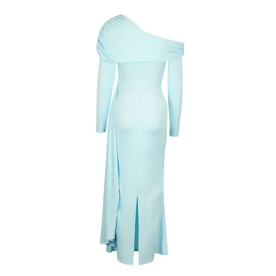 Damen Elegantes Wickelkleid mit asymmetrischem Ausschnitt und raffinierten Rüschendetails EB