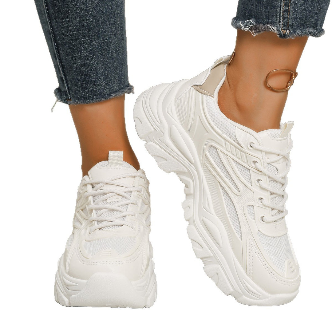 Damen Sportliche Chunky Sneakers mit atmungsaktiver Mesh-Oberfläche und flexibler Sohle EB