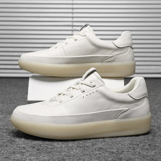 Damen Modische Sneakers aus hochwertigem Leder mit dämpfender Sohle EB