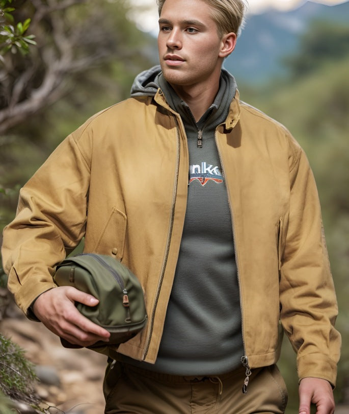Herren vielseitige Bomberjacke mit praktischen Taschen EB