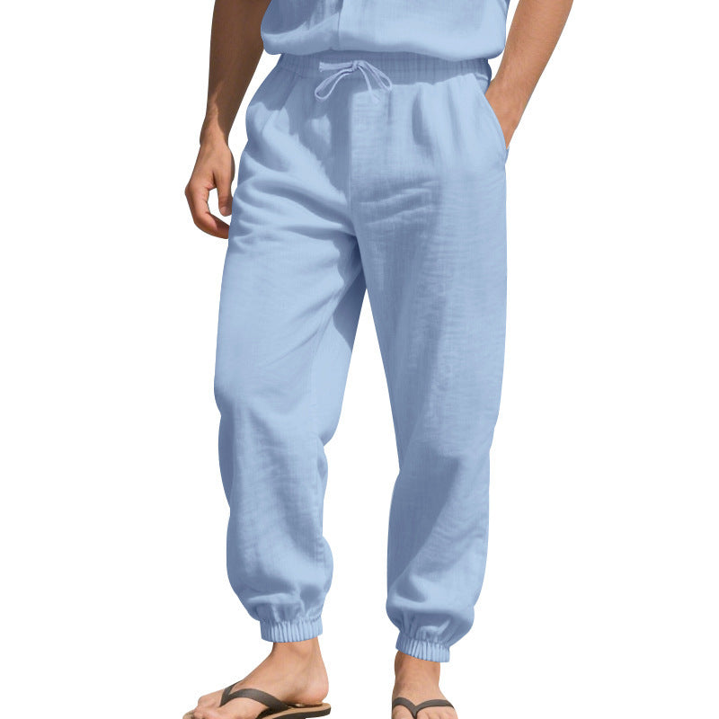 Herren Bequeme Alltagshose mit elastischem Bund und Taschen EB