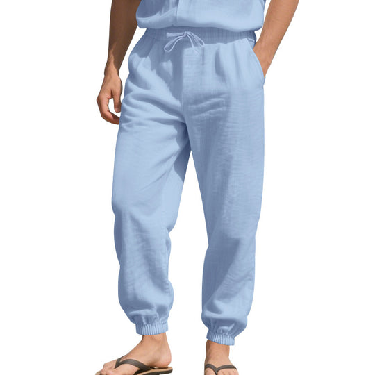 Herren Bequeme Alltagshose mit elastischem Bund und Taschen EB