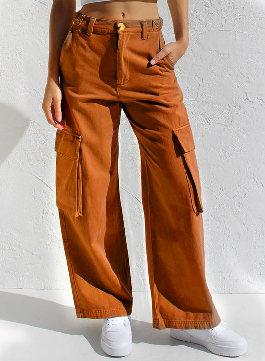 Damen Cargo-Hose mit praktischen Seitentaschen und lässigem Schnitt EB