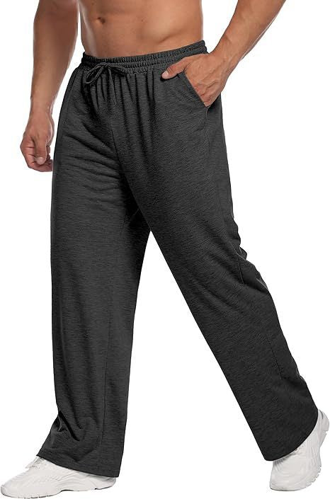 Herren nan locker fallende Loungehose aus softem Jersey mit Kordelzug, elastischem Bund und geradem Bein EB
