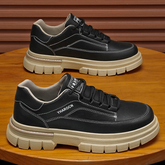 Damen Sportliche Ledersneaker mit dämpfendem Profil und rutschfester Sohle EB
