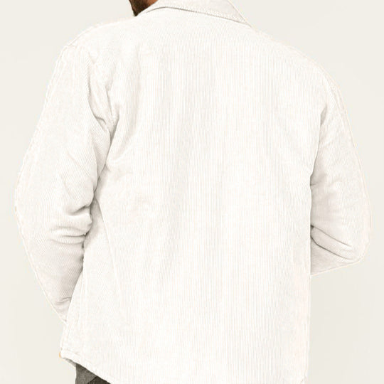 Herren lässige Cordjacke mit praktischen Brust- und Seitentaschen EB