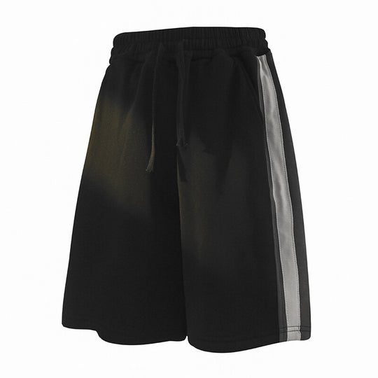 Damen Sportliche Shorts mit elastischem Bund und gestreiftem Design EB