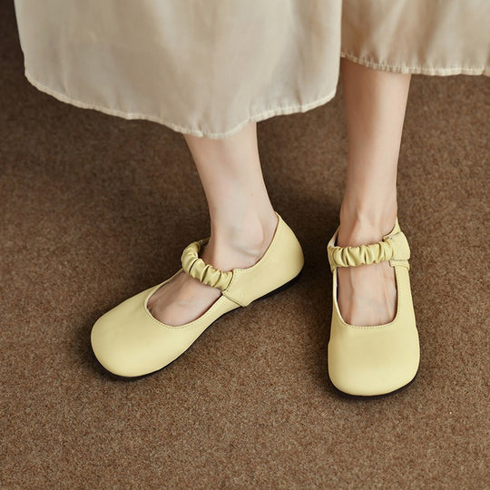 Damen elegante Ballerinas mit elastischem Riemen EB