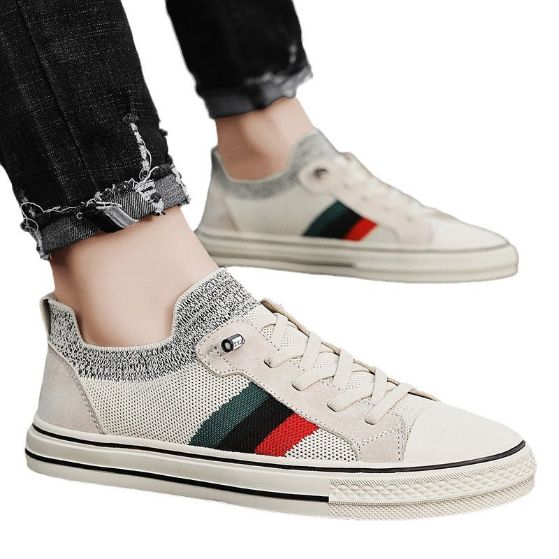 Damen Sneakers mit atmungsaktiver Netzstruktur und modischen Streifenelementen EB