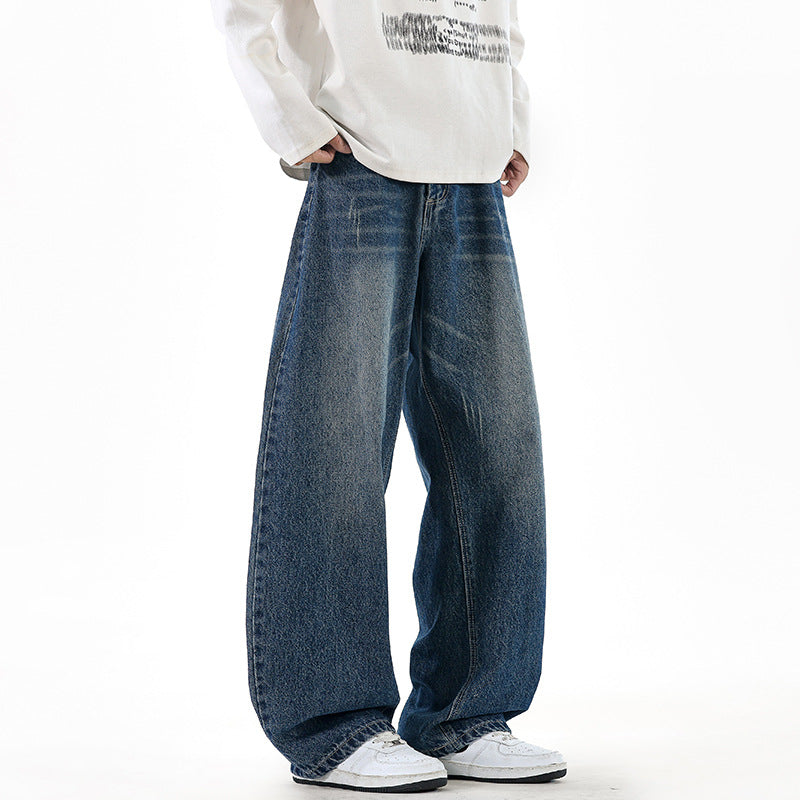 Damen Weit geschnittene Denim-Jeans im Vintage-Stil EB