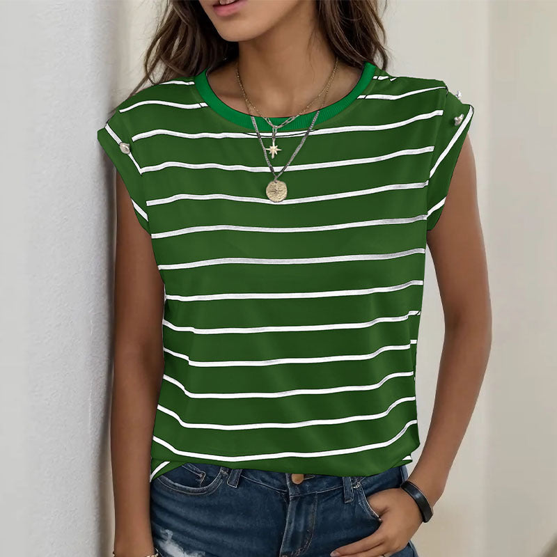 EB | Ärmelloses gestreiftes T-Shirt Frauen
