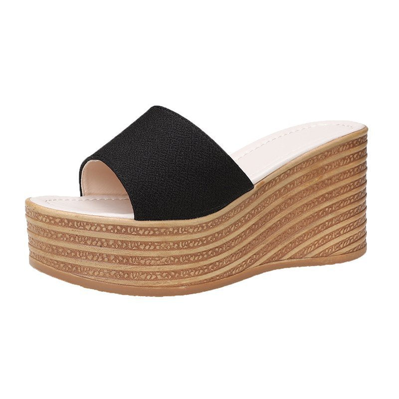 Damen Wedge-Pantoletten mit weitem Träger und rutschfester Sohle EB
