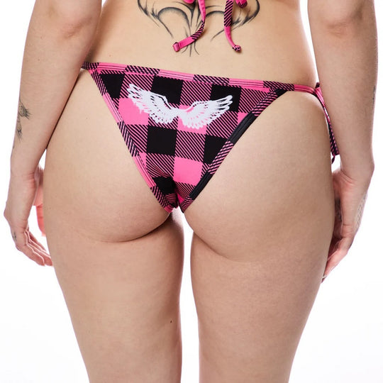 Damen Triangel-Bikini mit verspieltem Karomuster EB