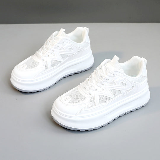 Damen Sportliche Sneakers mit atmungsaktiver Mesh-Oberfläche und dämpfendem Fußbett EB