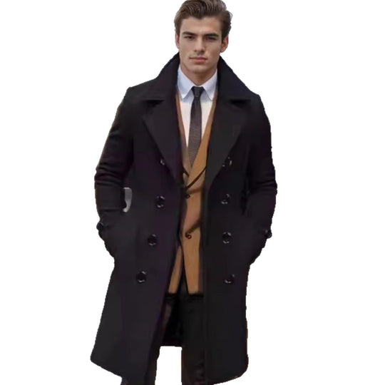 Herren eleganter Woll-Mantel EB