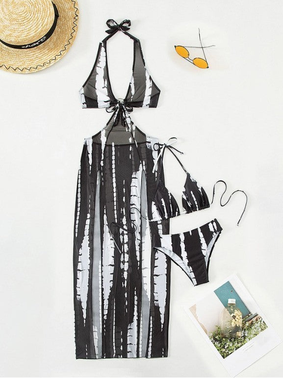 Damen Maxi-Strandkleid mit Cut-Out-Details und asymmetrischem Schnitt EB