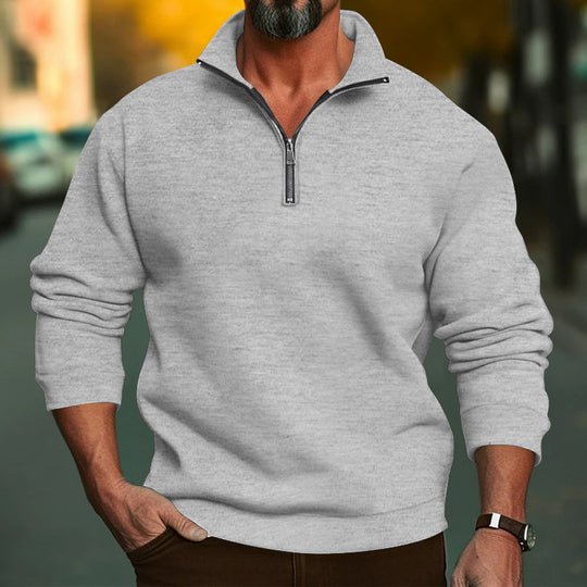 Herren Freizeit-Hoodie mit Reißverschluss und elastischen Bündchen EB
