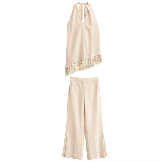 Damen elegante, weite Hose mit schickem Schnitt und praktischen Taschen EB