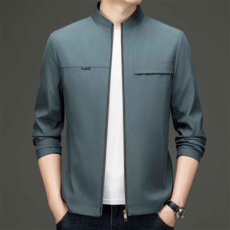 Herren elegante und sportliche Übergangsjacke mit Stehkragen EB