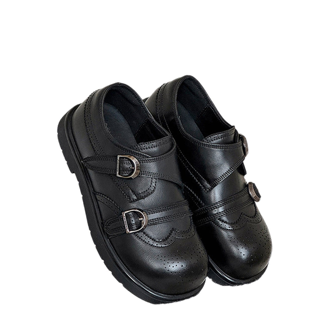 Damen elegante Schnürschuhe mit doppelt verstellbarem Schnallenverschluss und modischem Design EB