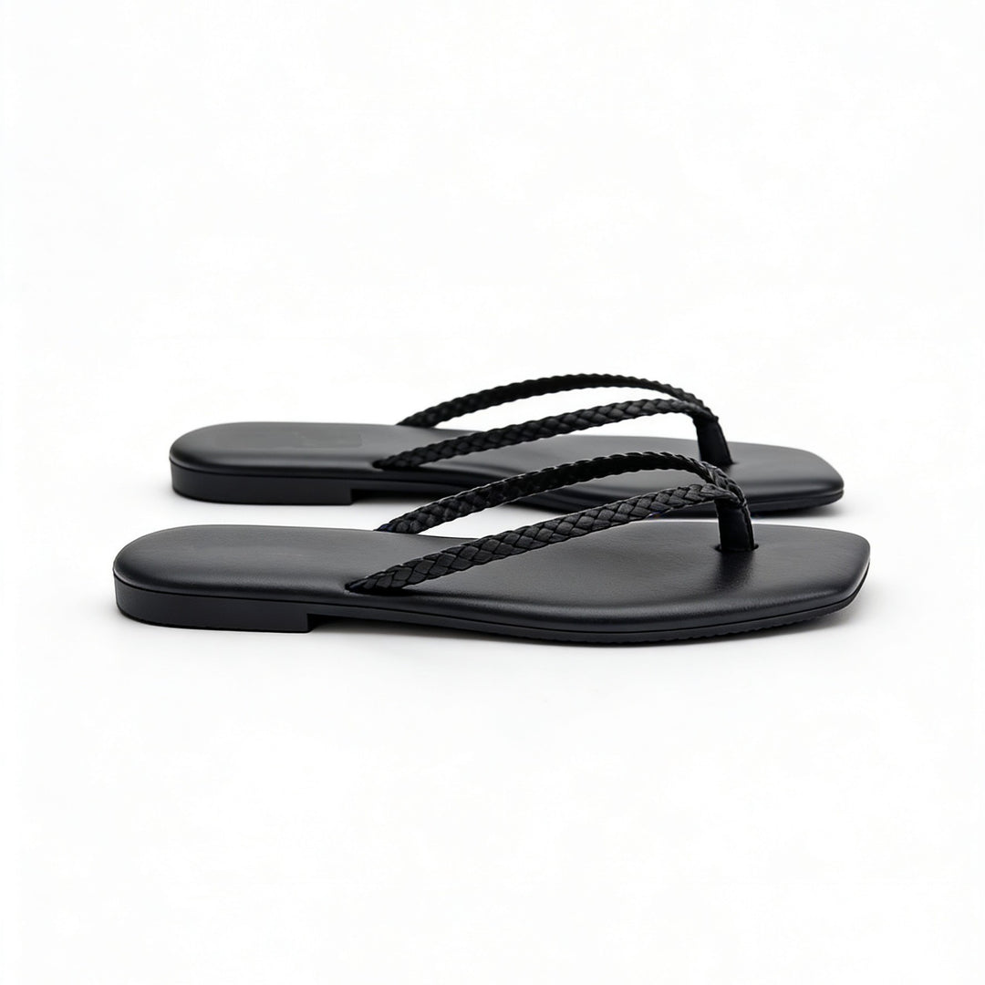 Damen Minimalistische Zehentrenner-Sandalen mit ergonomischem Design EB