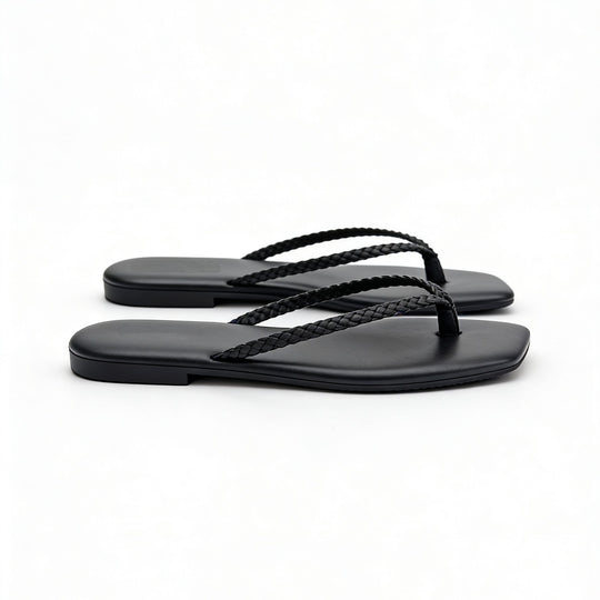 Damen Minimalistische Zehentrenner-Sandalen mit ergonomischem Design EB