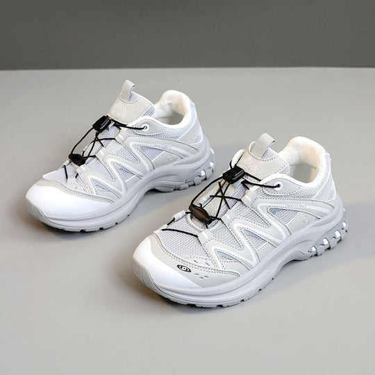 Damen sportliche Freizeitsneaker mit atmungsaktiver Netzoberfläche und robustem Sohlenprofil EB