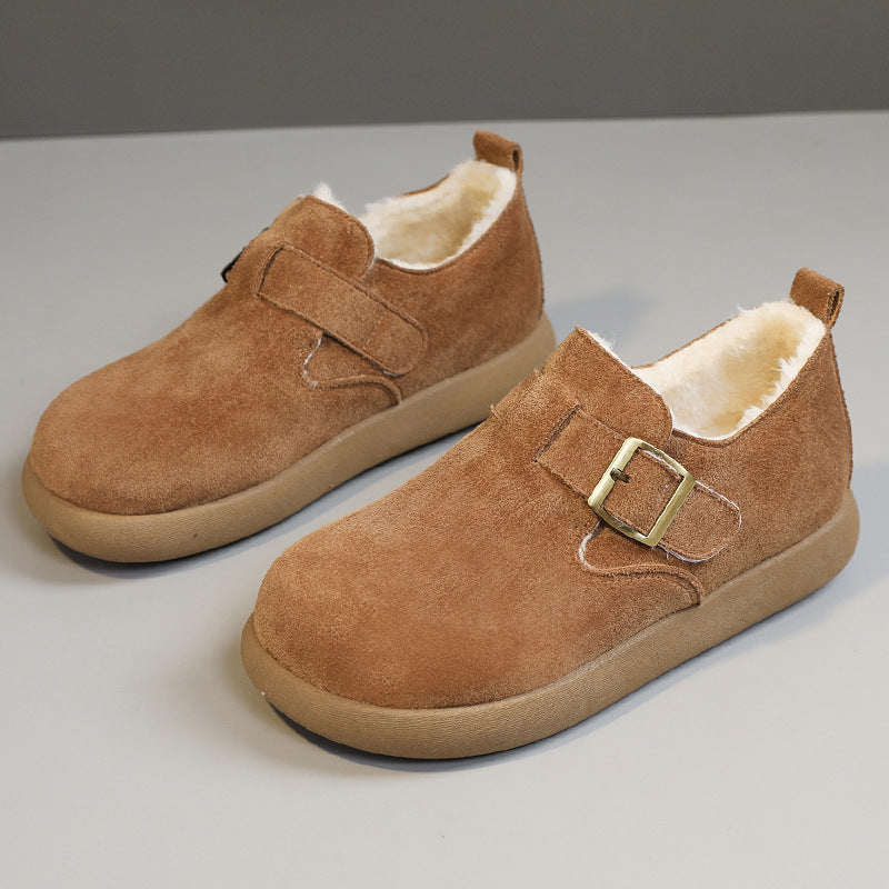 Damen kuschelige Clogs mit modischem Schnallenverschluss und weichem Innenfutter EB