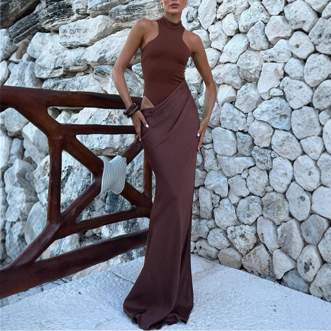 Damen Maxi-Kleid mit modischem Schnitt EB