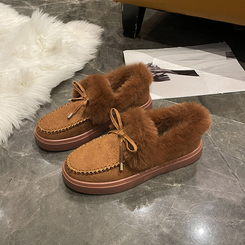Damen Bequeme Hausschuhe mit flauschigem Innenfutter und modischem Schnitt EB