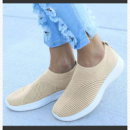 Damen atmungsaktive Sneaker mit elastischem Obermaterial und rutschfester Sohle EB