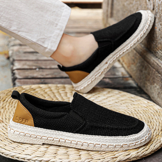 Damen Bequeme Slip-On Espadrilles mit elastischem Obermaterial und ökologischer Sohle EB