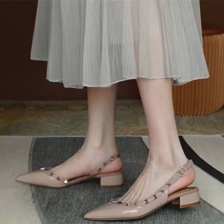Damen Slingback-Pumps mit modischen Nieten EB