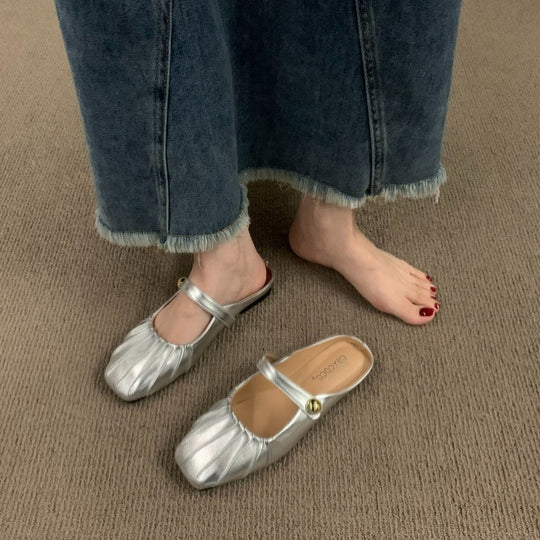 Damen elegante Ballerinas mit modischem Rüschendesign EB