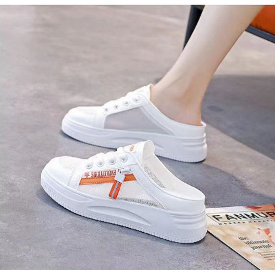 Damen Modische Slip-On Sneakers mit atmungsaktivem Mesh-Obermaterial EB