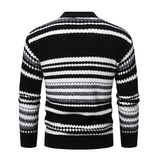 Herren Strickpullover mit strukturiertem Muster EB