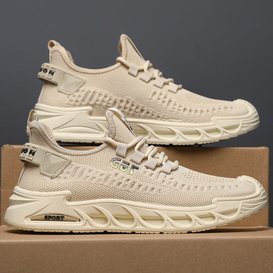 Damen Sportliche Comfort-Sneaker mit atmungsaktiver Mesh-Konstruktion und rutschfester Sohle EB
