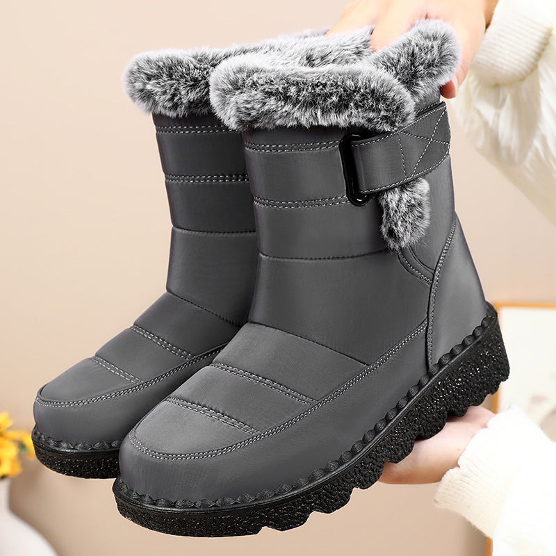 Damen Kuschelige Winterstiefel mit Futter und rutschfester Sohle EB