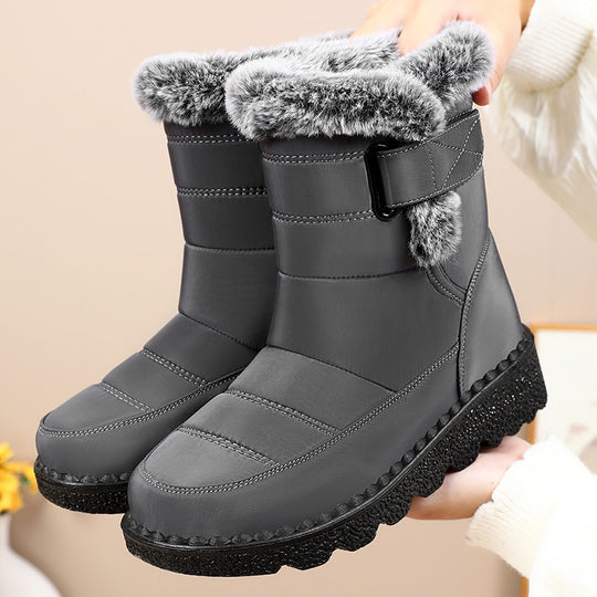 Damen Kuschelige Winterstiefel mit Futter und rutschfester Sohle EB