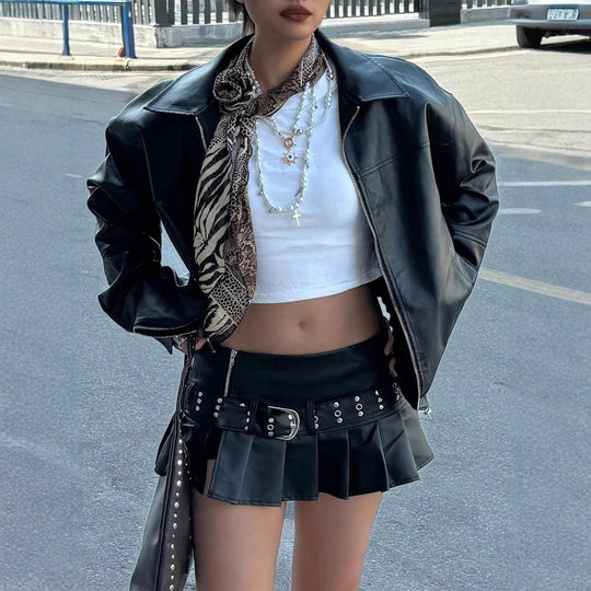 Damen Modische jacke im trendigen Oversized-Stil EB