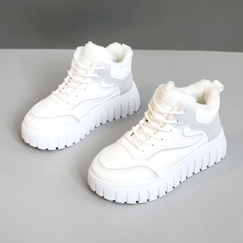 Damen warme High-Top Sneakers mit kuscheligem Innenfutter und innovativem Sohlenprofil EB