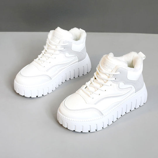 Damen warme High-Top Sneakers mit kuscheligem Innenfutter und innovativem Sohlenprofil EB