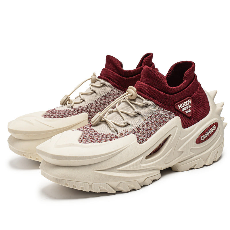 Unisex futuristische Chunky-Sneaker mit gestricktem Schaft, skulpturierter EVA-Sohle und Schnellzugverschluss EB