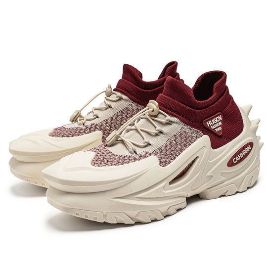 Unisex futuristische Chunky-Sneaker mit gestricktem Schaft, skulpturierter EVA-Sohle und Schnellzugverschluss EB