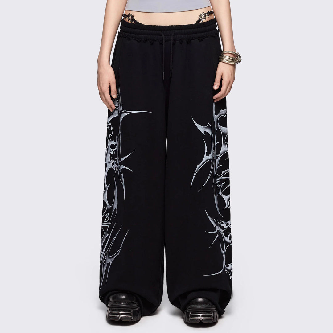 Damen Urbaner Baggy-Hosen mit Grafiken EB