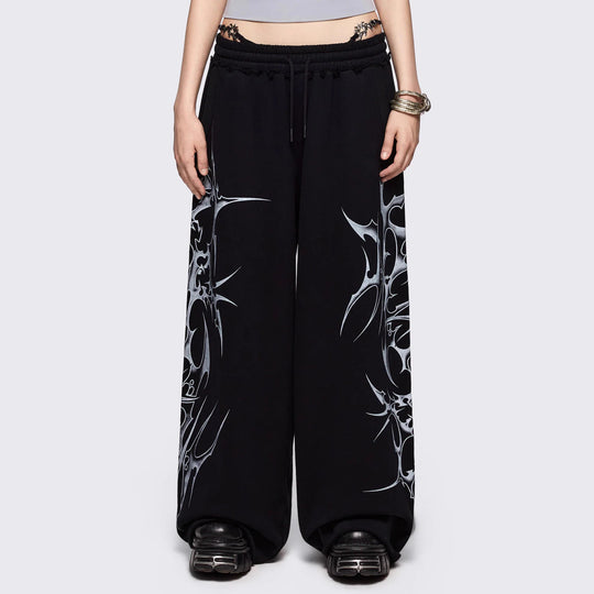 Damen Urbaner Baggy-Hosen mit Grafiken EB